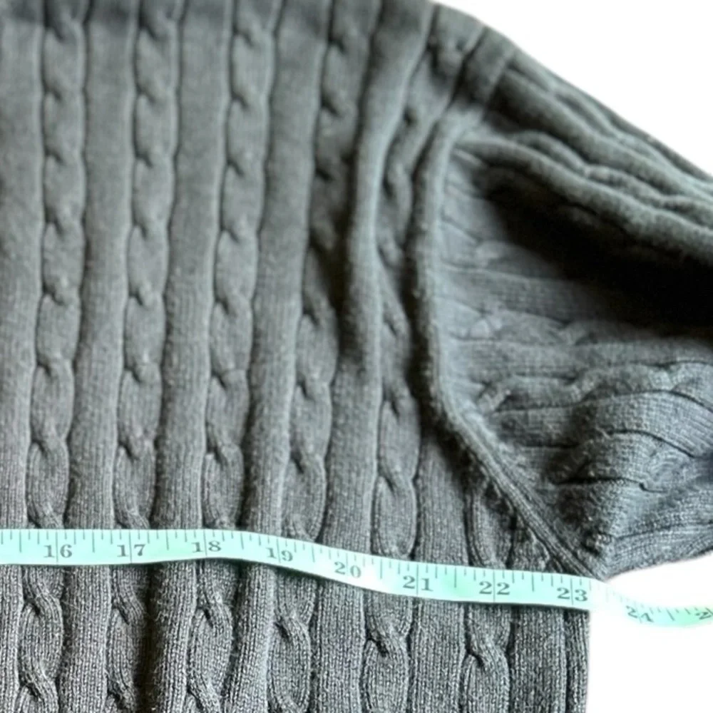 Tommy Hilfiger Men's Green Cable Knit Crew Neck‎ Sweater XL
